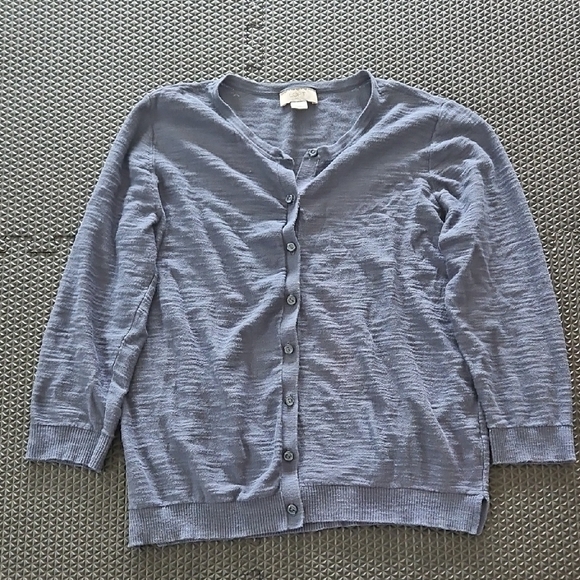 Women's Blue Cardigan Sweater - Picture 1 of 3